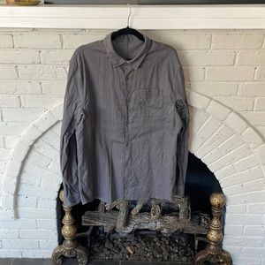 Lululemon casual grey button down dress shirt size XL